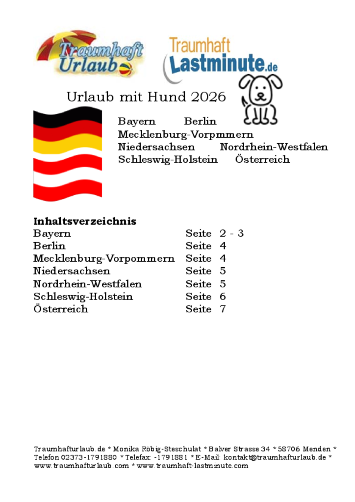 Urlaub mit Hund 2026