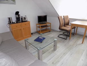 App. Dünenblick Wohnzimmer