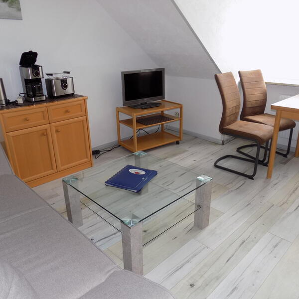 App. Dünenblick Wohnzimmer