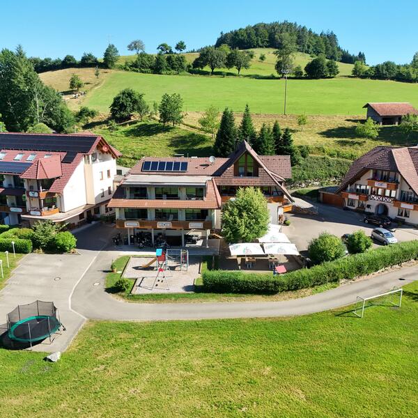 Luftaufnahme vom Landgasthof Adler-Pelzmühle
