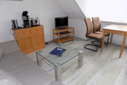 App. Dünenblick Wohnzimmer